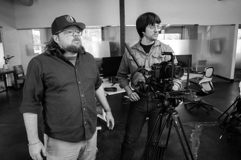 Clix Studios crew on location with camera gear
